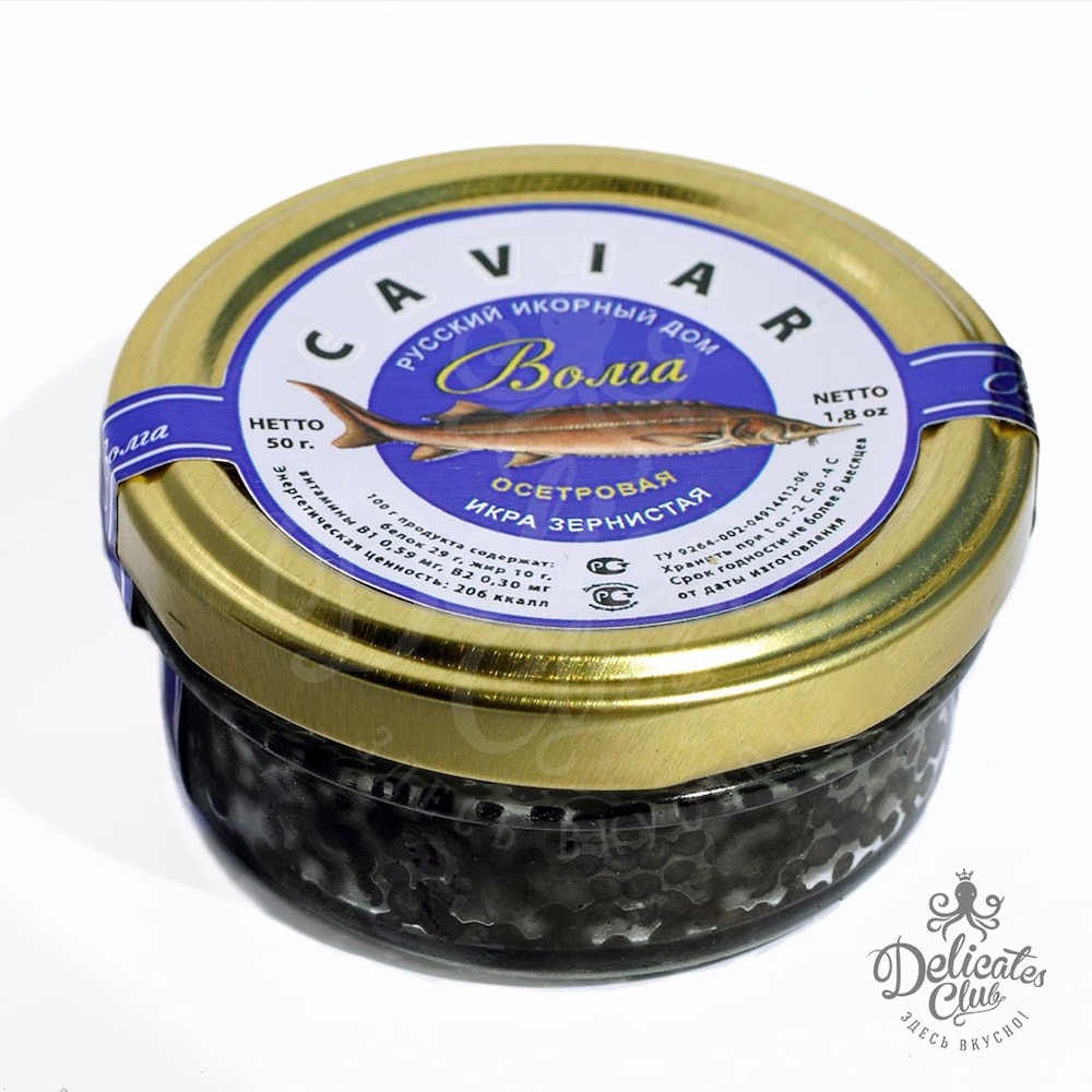 Русская икра купить. Caviar икра черная осетровая Волга. Икра осетровая "Волга", 100 г. Русский икорный дом Волга икра черная 50 грамм. Caviar икра Russian Caviar House.